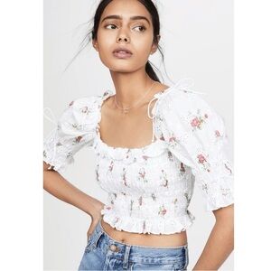 For Love And Lemons Tarte Eyelet Top Size L